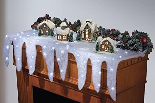 קובוט LED מעטפת שלג וכיסוי מזנון | עיצוב חג של כיסוי מעטפת קרח